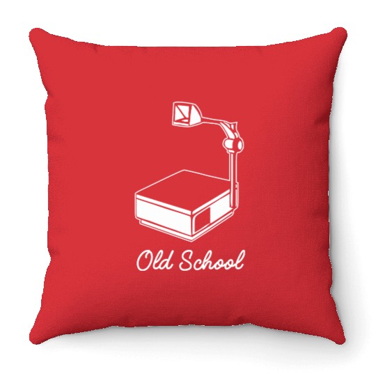 Teacher I Keep It Old School Throw Pillows