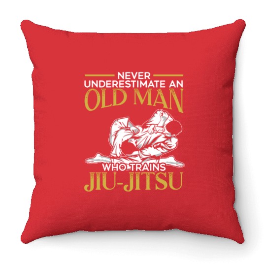 Jiu Jitsu BJJ Martial Arts MMA Combat Fighting Throw Pillows