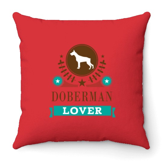 Doberman Lover Throw Pillows