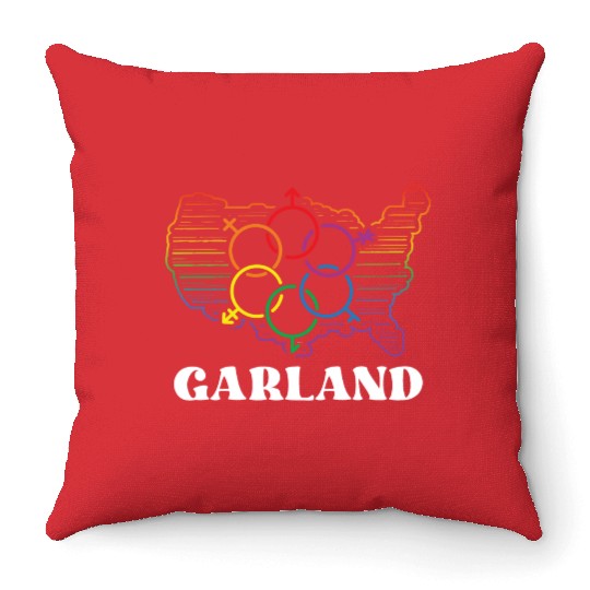 Garland Pride Month Pride Flag LGBT Community LGBT Throw Pillows