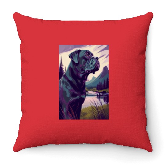 Cane Corso Nature Throw Pillows