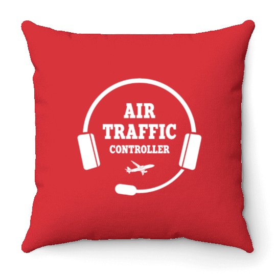 Great Air Traffic Controller Design Throw Pillows