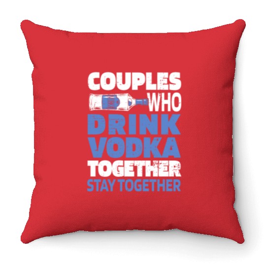 Vodka Couple Throw Pillows