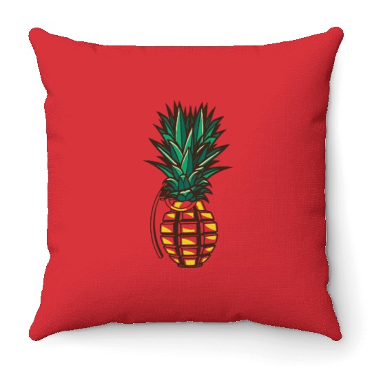Pineapple Grenade Throw Pillows