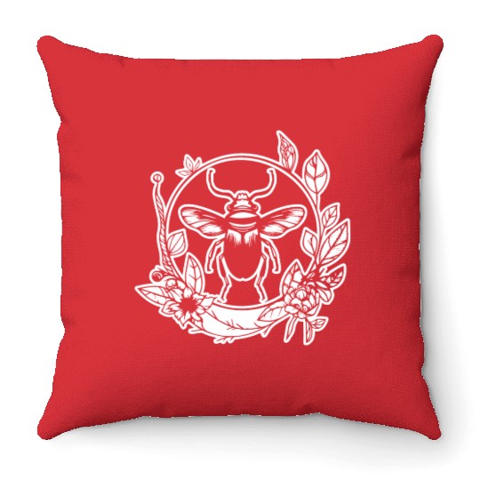 Bug Beetle Insect Throw Pillows