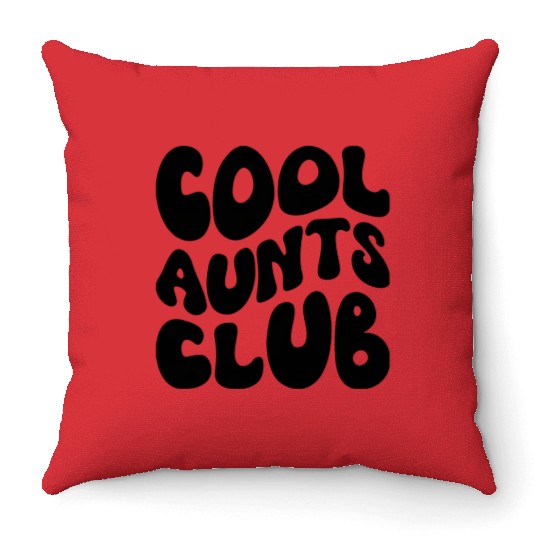 cool aunt club Throw Pillows