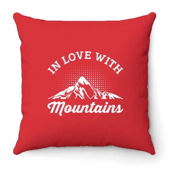 In love with this Mountains lover Hiking Throw Pillows