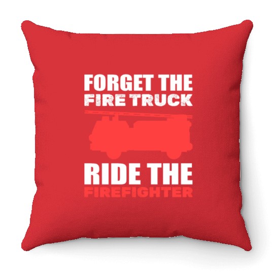 Funny Fire Rescue Firefighter Throw Pillows