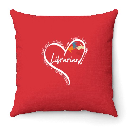 Funny Librarian Graphic Tees Tops Back To School Throw Pillows