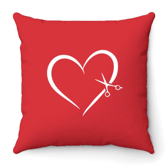 Hairstylist Love Throw Pillows