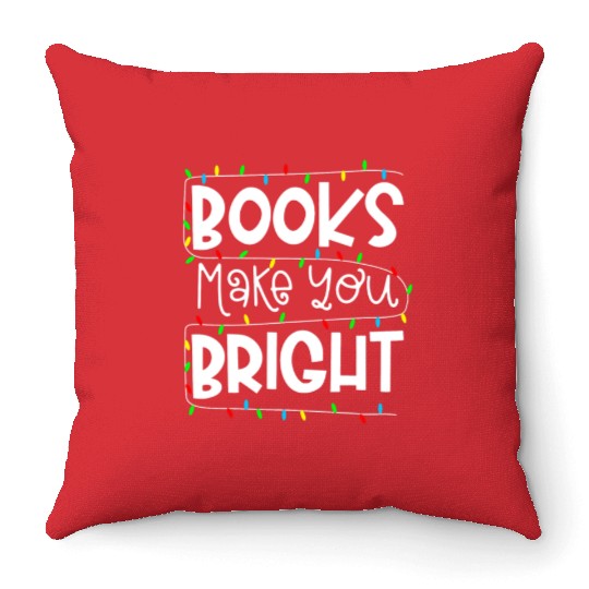 Librarian Christmas Book Library Science Major Throw Pillows