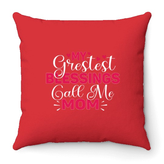 Blessed To Be Called Mom Grandma Great Grandma Throw Pillows