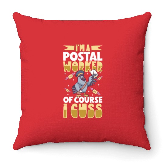 Postal Worker Mail Lady Mail Carrier Postal Throw Pillows