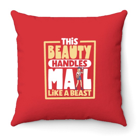 Postal Worker Mail Lady Mail Carrier Postal Throw Pillows