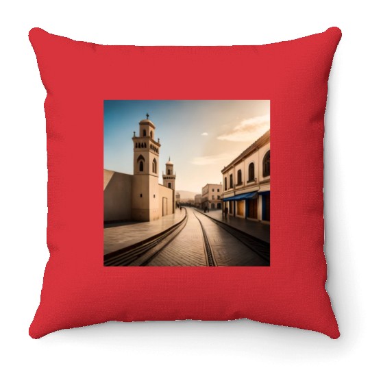Fantasy pictures ,town Morocco ,city Larache Throw Pillows