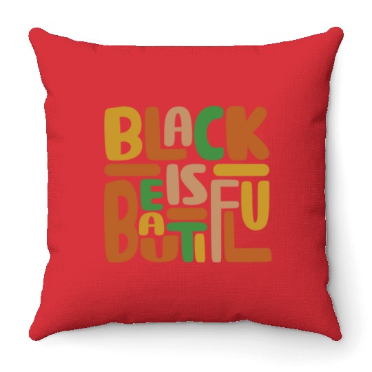 Black Is Beautiful Throw Pillows