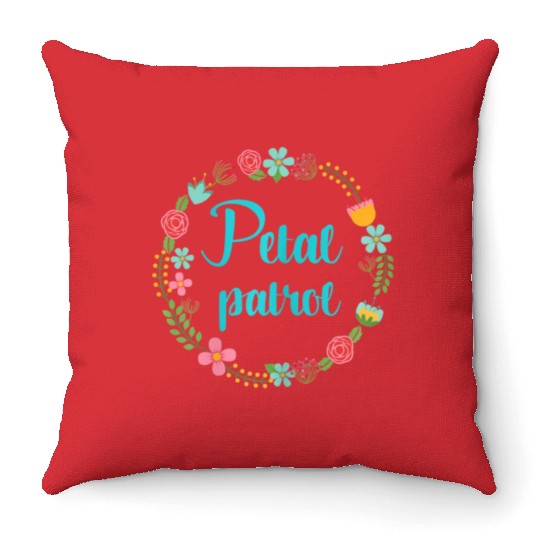 Petal Patrol Flower Girl Kids Toddler Youth Throw Pillows