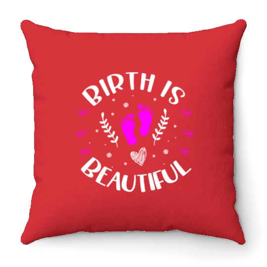 Doula Midwifery Birth Childbirth Pregnancy Midwife Throw Pillows