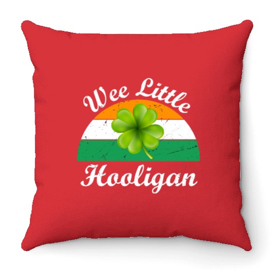 Wee Little Hooligan St Patricks Day Throw Pillows