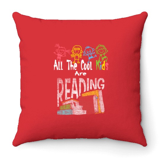 All The Are Reading Daycare Reading Teacher Book Throw Pillows