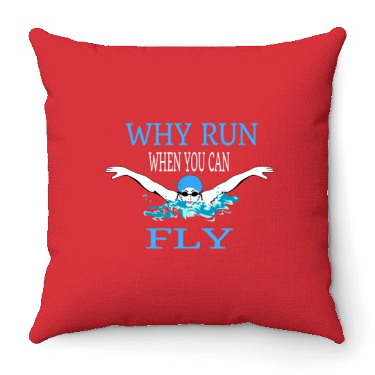 Swim Swimmer Swimming Sports Practice Throw Pillows