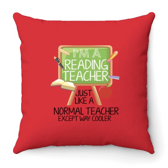 Reading Teacher Throw Pillows