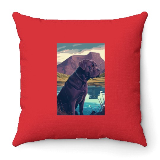 Cane Corso Nature Throw Pillows