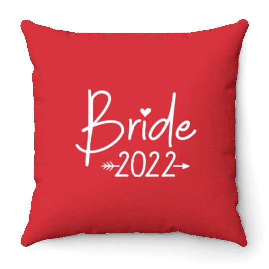 Bride 2022 For Wedding Or Bachelorette Party Throw Pillows