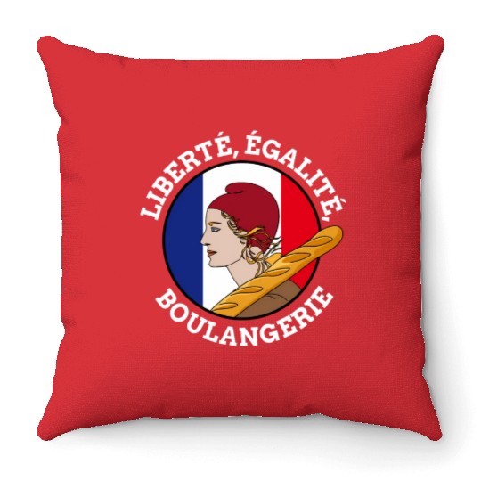 Bastille Day Marianne Of France French Revolution Throw Pillows
