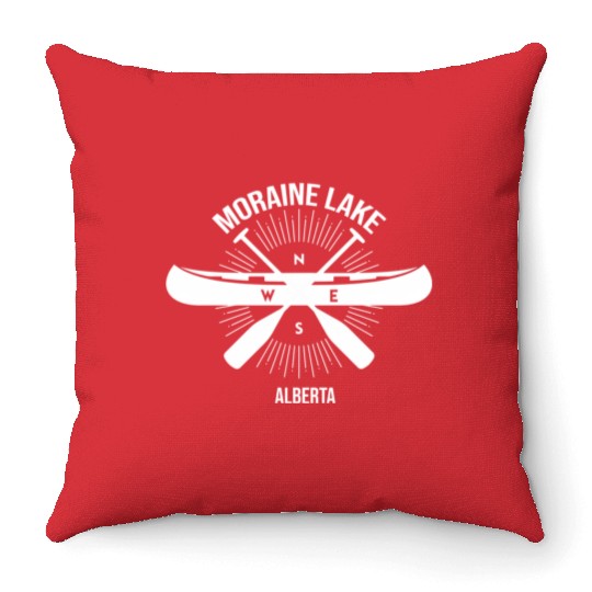 Moraine Lake Alberta Canada Banff National Park Throw Pillows
