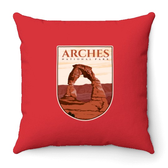 Arches national park Throw Pillows
