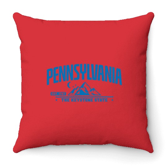 Pennsylvania The Keystone State Federal State Usa Throw Pillows