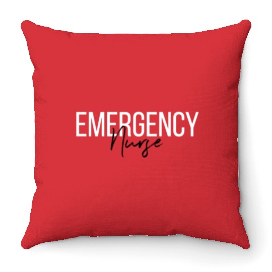 Er Nurse Emergency Room Nurse Registered Nurse Throw Pillows
