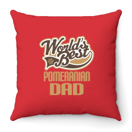 Pomeranian Dad Throw Pillows