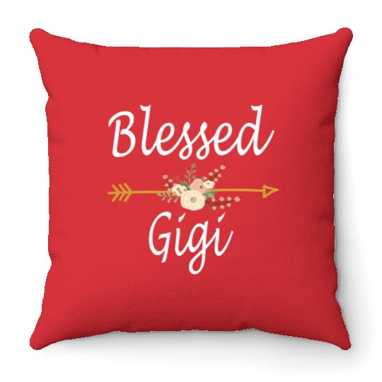 Blessed Gigi Mothers Day Throw Pillows