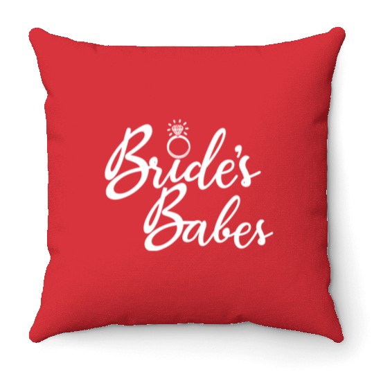 Bride'S Babes Bachelorette Party Bridal Party Throw Pillows