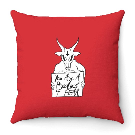 You'Re A Product Of Fear Baphomet Goat Satanic Luc Throw Pillows