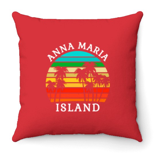 Anna Maria Island Florida Family Vacation Throw Pillows