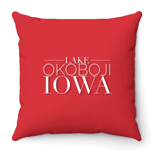 Lake Okoboji Iowa Throw Pillows