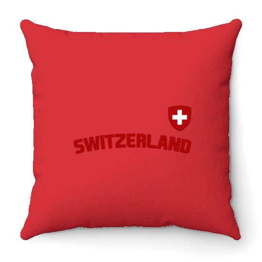 Switzerland Flag Swiss Pride International Country Throw Pillows