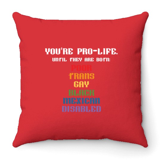 Trans Gay Black Mexican Disabled Throw Pillows