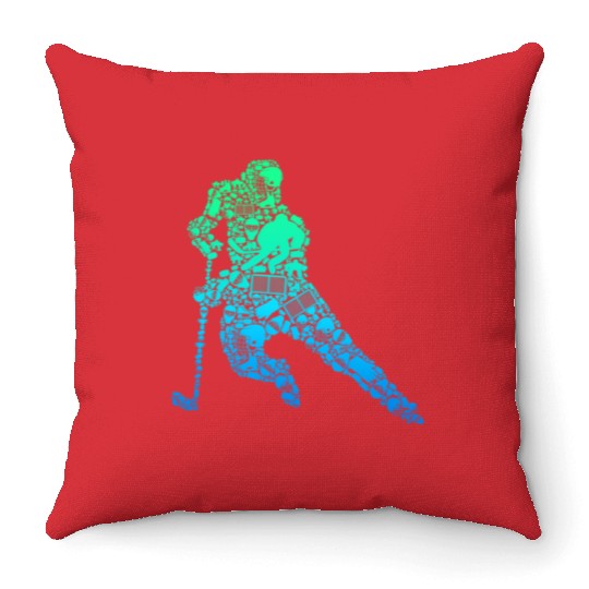 Hockey Player Ice Hockey Youth Throw Pillows