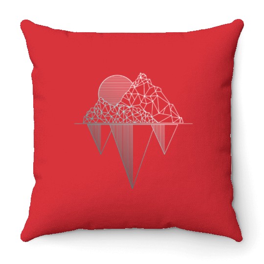 Mountains Hiking Camping Rock Climbing Camper Throw Pillows