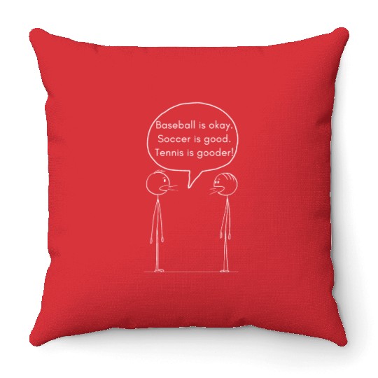 Comedy Tennis Throw Pillows