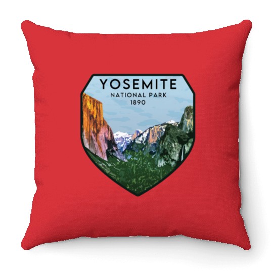 yosemite national park Throw Pillows