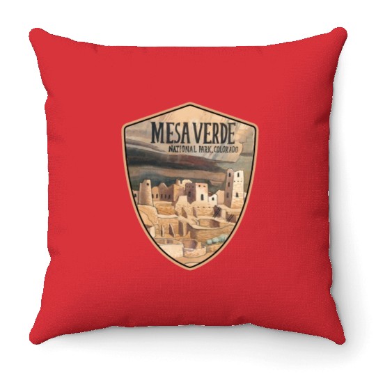 mesa verde national park Throw Pillows