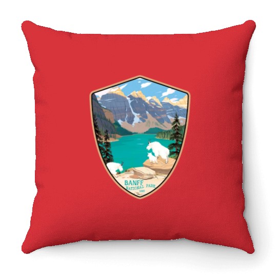Banff national park Throw Pillows