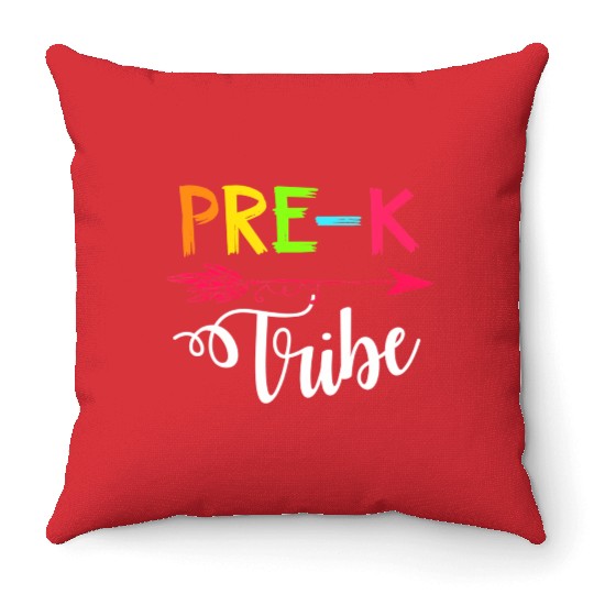 Team Pre K Teacher Tribe Back To School Throw Pillows