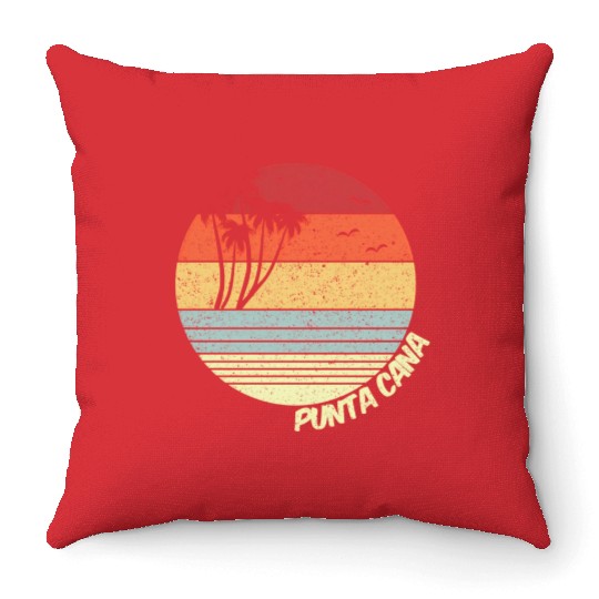 Punta Cana Dominican Republic Vacation Throw Pillows