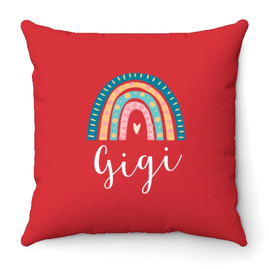 Gigi Rainbow For Grandma Family Throw Pillows